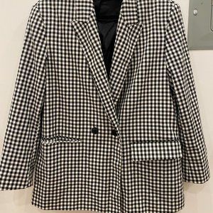 Zara Black & White checkered blazer